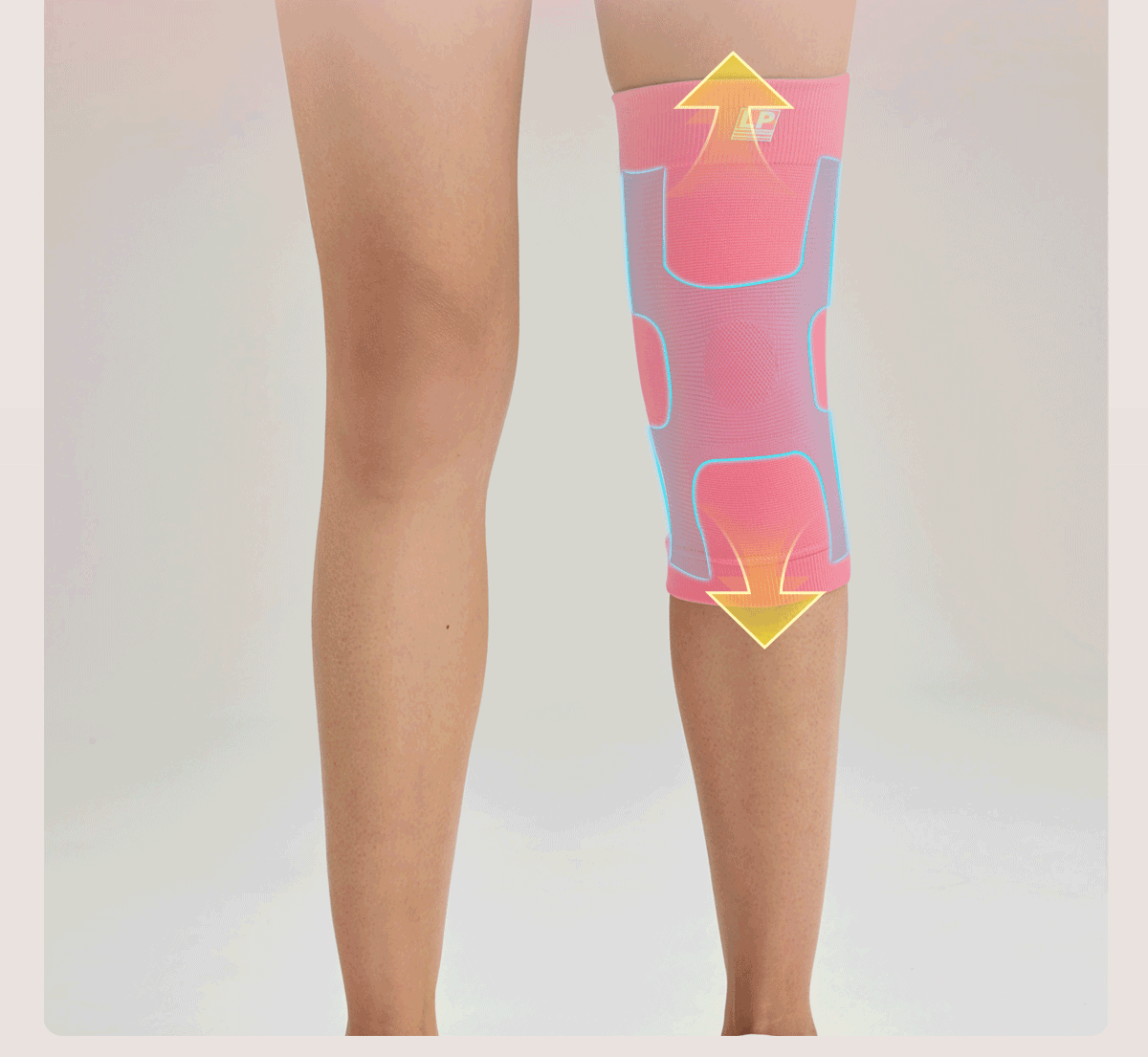 LP 1617CK Women's Lightweight Breathable Non-Slip Compression Knee Support Black Pair M 9