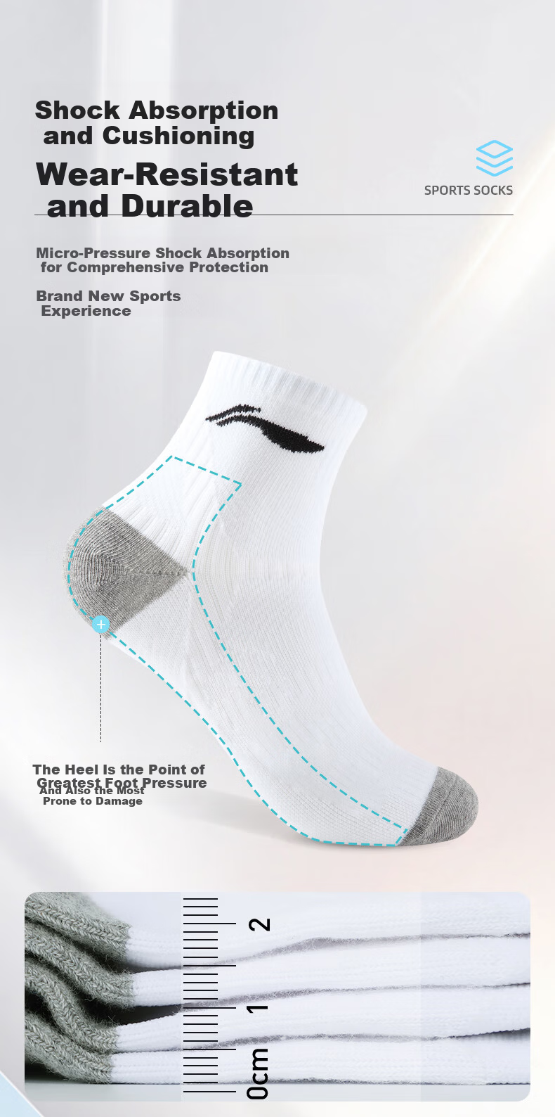 Li-Ning Socks Sports Socks (3 Pairs), Summer Running Badminton Socks for Men And Women, Odor-Resistant Sweat-Absorbing Basketball Socks, Lifestyle Socks 4