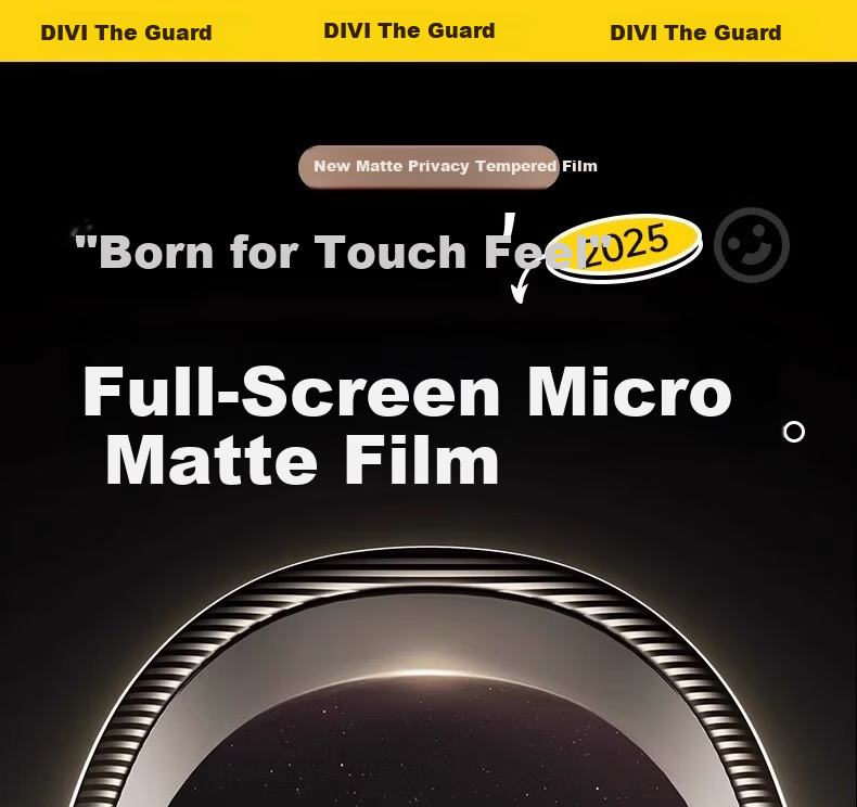 DIVI Matte Anti-Spy Screen Protector for iPhone 16 Pro Max Tempered Glass, Matte Film, Mobile Gaming Anti-Fingerprint Protective Film, 2 Pieces 1