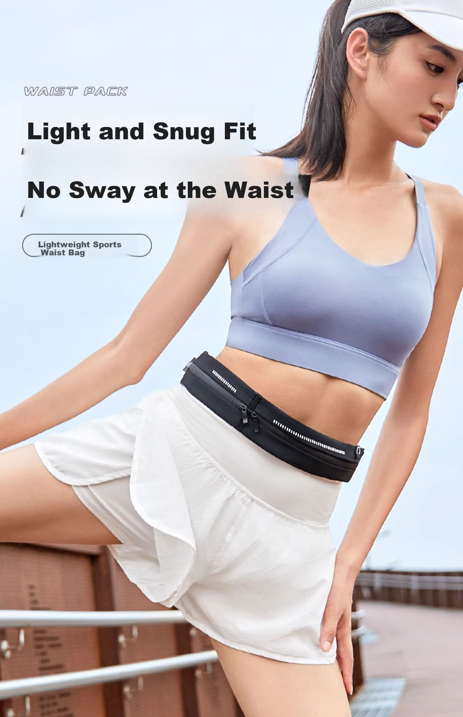 CAMEL Sports Waist Bag Unisex Running Phone Waist Pack Fitness Mini Belt 8W3AMT002A Black 1