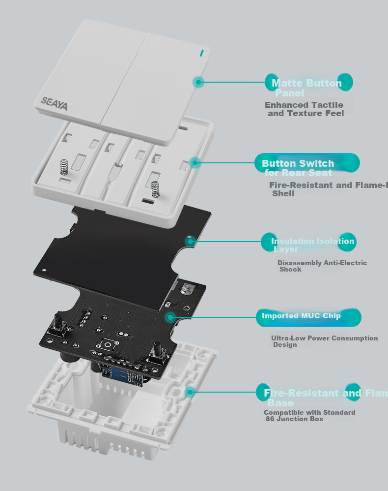 Xiya Wireless Switch, Remote Control Switch, Smart Switch, No Wiring Required, Remote Control Switch, Dual-Controlled, Self-Adhesive Switch 20