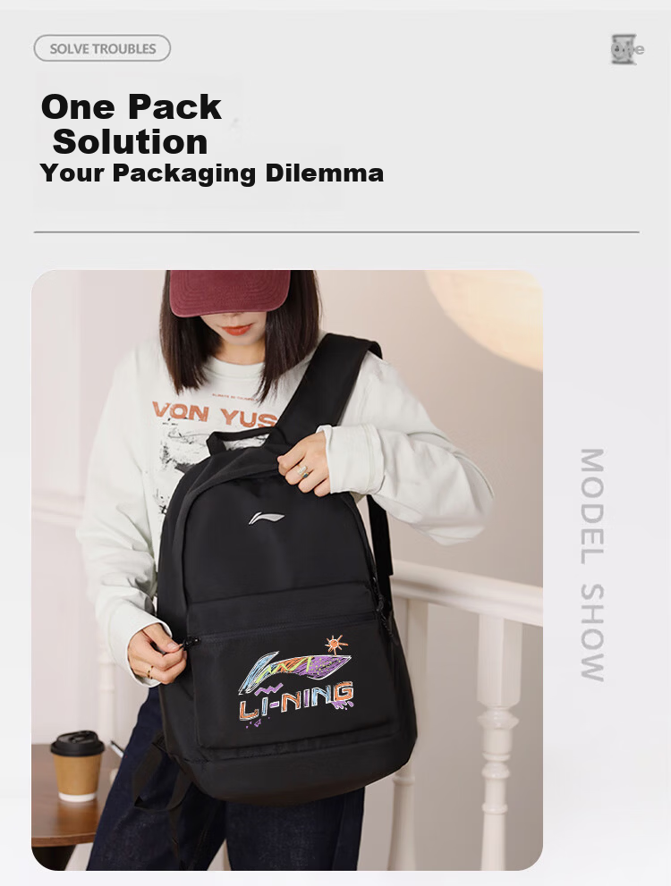 Li-Ning Customizable High-Value Large Capacity Backpack for Men, Boys, High School and College Students, Travel, Commuting, and Sports Backpack for Women 3