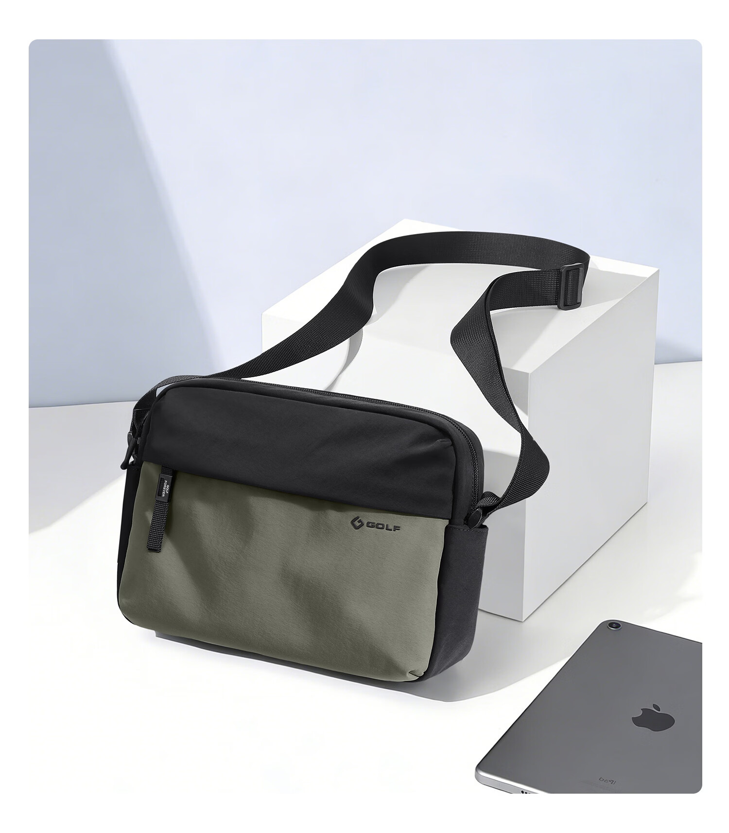 GOLF Men's Casual Lightweight Shoulder Bag Crossbody Bag Waterproof Outdoor Cycling Sports Bag for iPad and Phone 29