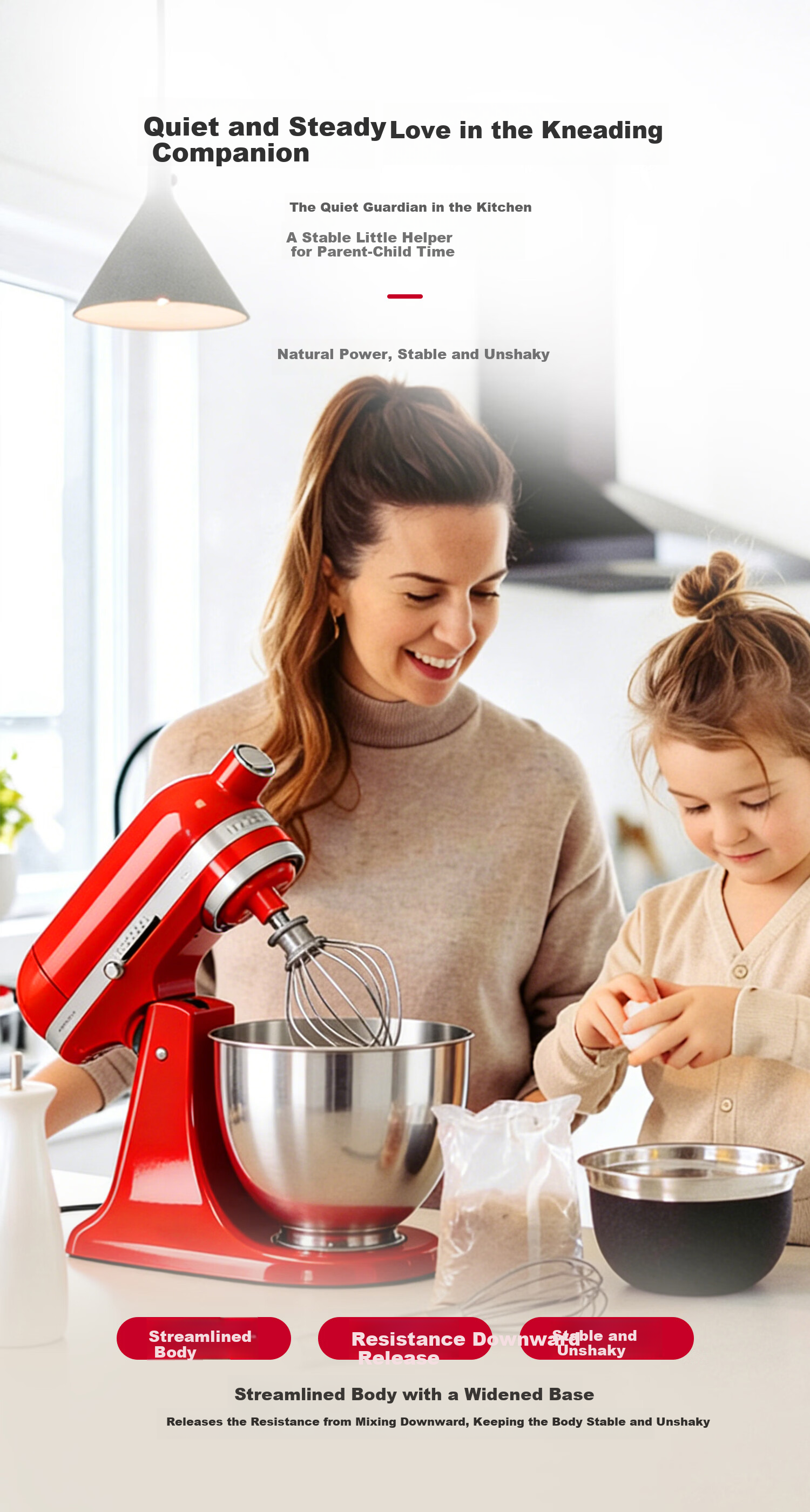 KitchenAid 3.5QT Multifunctional Stand Mixer Home Small Dough Kneading Machine Warm Orange 5KSM3311XCHT 4