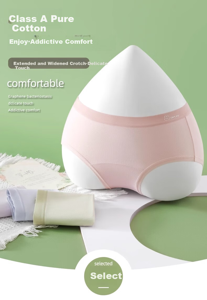 Dingguagua Girls' Seamless Underwear for Children And Teens, Antibacterial Triangle Panties for School-Age Girls Aged 10 to 14 during Puberty 1