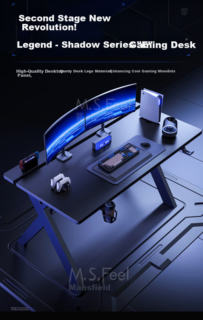 MSFE Computer Desk, Gaming Table X Series, Two-Stage Double-Person Simple Home Desk, Office Study Writing Table 3