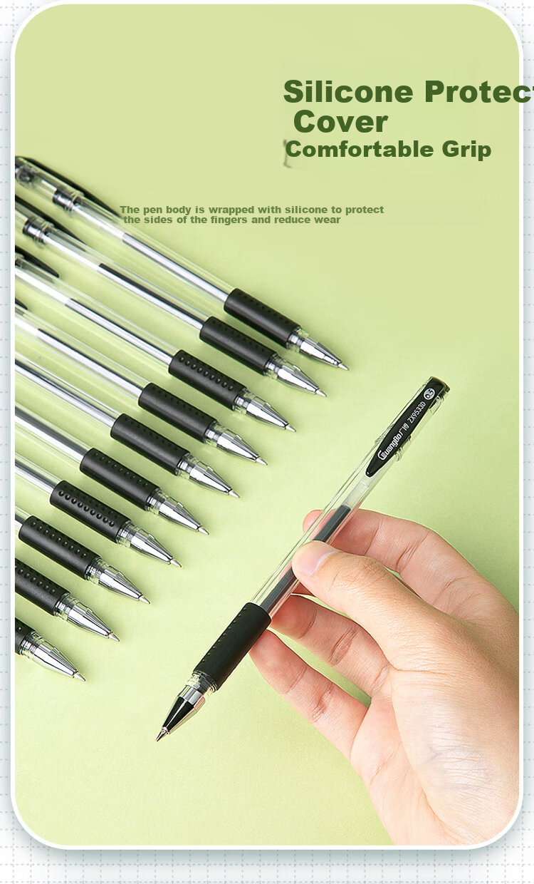 GuangBo 60-Pack Black 0.5mm Gel Ink Pens Bullet Tip Cap-Off Signature Pens Classic Office Business Student School Supplies ZX9533D 4