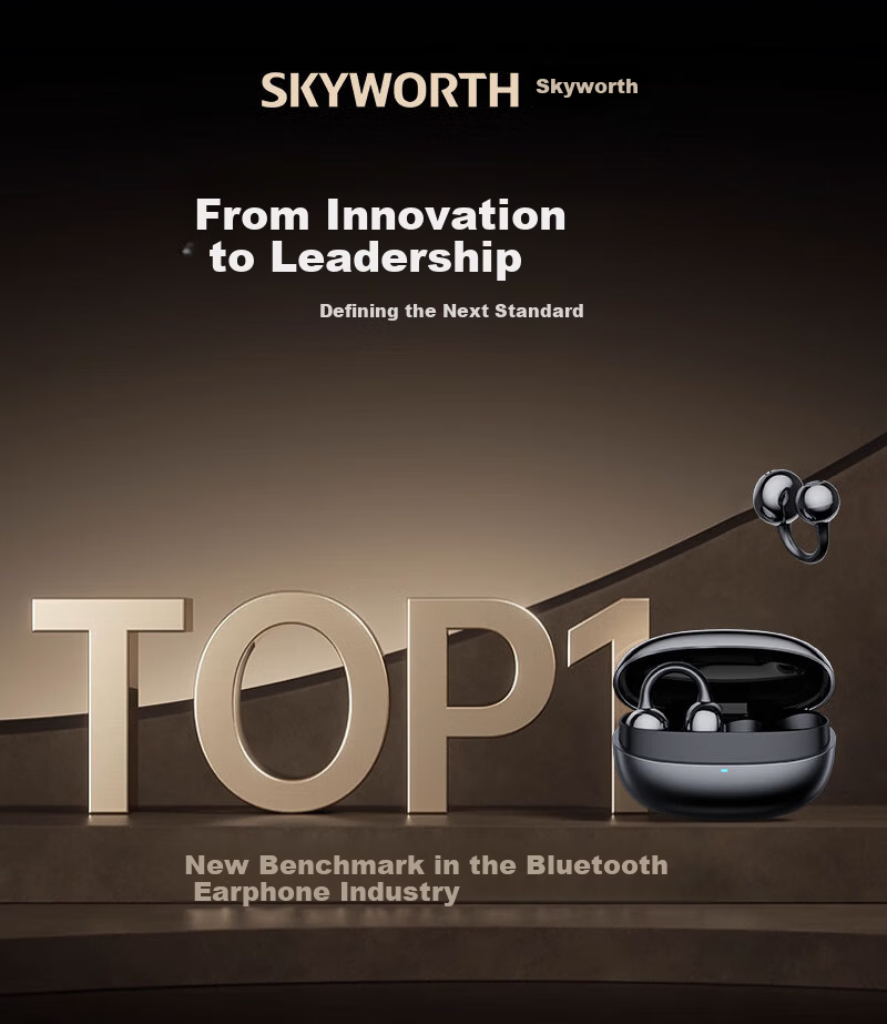 Skyworth S6 Sky Clip Aurora Black AI Version Bluetooth Clip-On Bone Conduction Open-Ear Wireless Sports Earphones New Year Gift 4