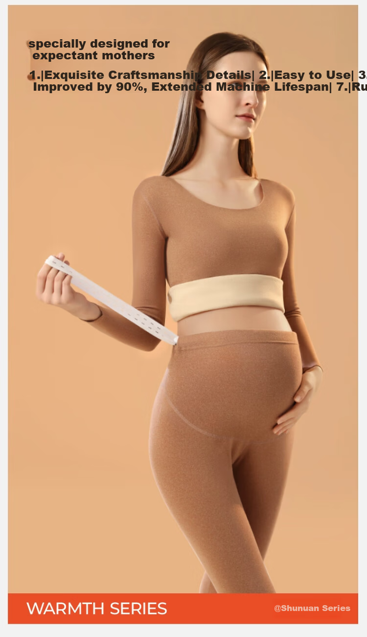 MiiOW Thermal Leggings [Maternity Belly Friendly] Cashmere Silk High-Waist Maternity Base Layer Pants Autumn Winter 2025 New Women's Skin-Friendly 1
