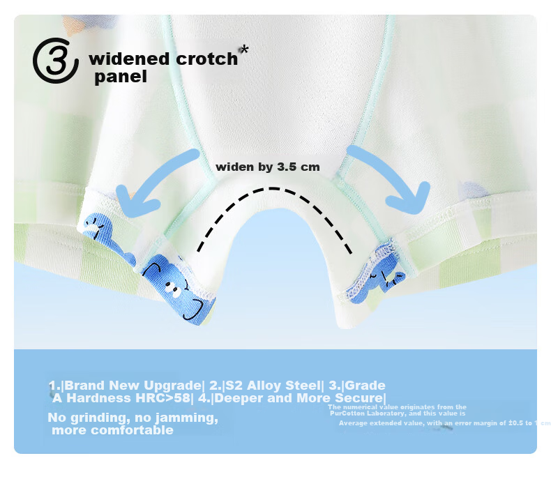 PurCotton Children's Underwear for Boys And Girls, 5A Antibacterial, Cloud Flying + Winter Blue + Line Drawing Flying 8