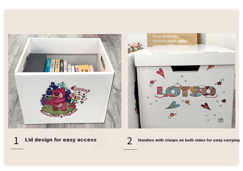 Disney Moving Storage Box Strawberry Bear Storage Box Birthday Gift Box 38.5*28*27cm 29L Single Pack 5