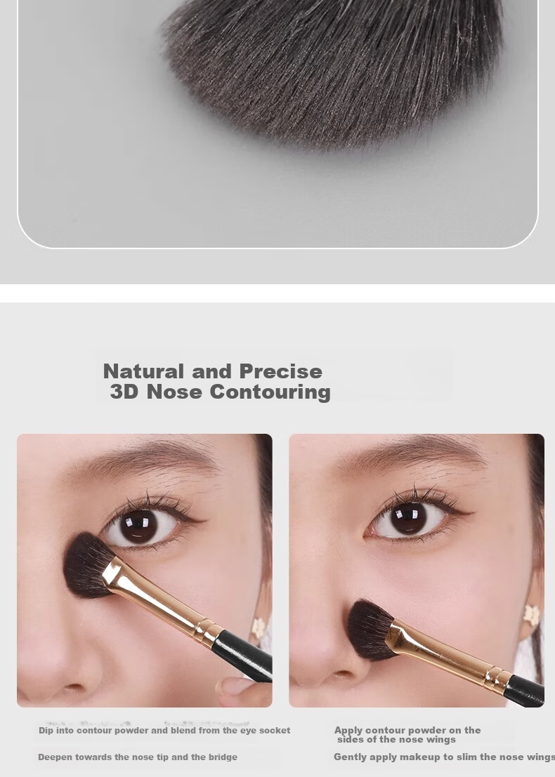 MSQ Golden Sickle Eyeliner Brush Eye Bag Brush Eyelid Brush Eyebrow Powder Brush Ultra-thin Brush Head 9