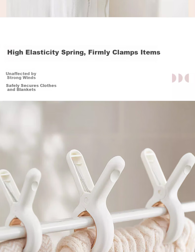Hakkai Bird Large Clip Blanket Drying Tool Windproof Oversized Plastic Quilt Clip Clothes Hanger Sheet Dryer Clip 10