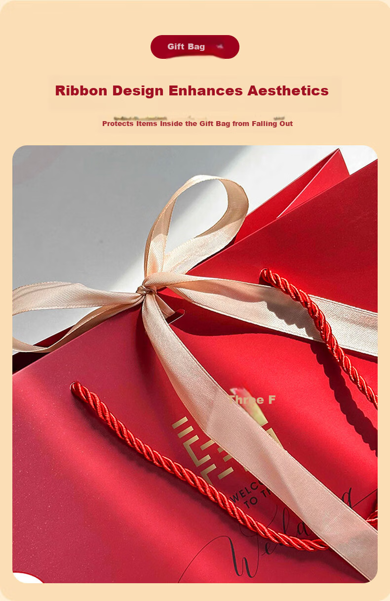 40,000 Kilometers Wedding Engagement Gift Tote Bag Dowry Red Storage Organizer Wedding Celebration Bag Bridal Gift Candy Bag 3