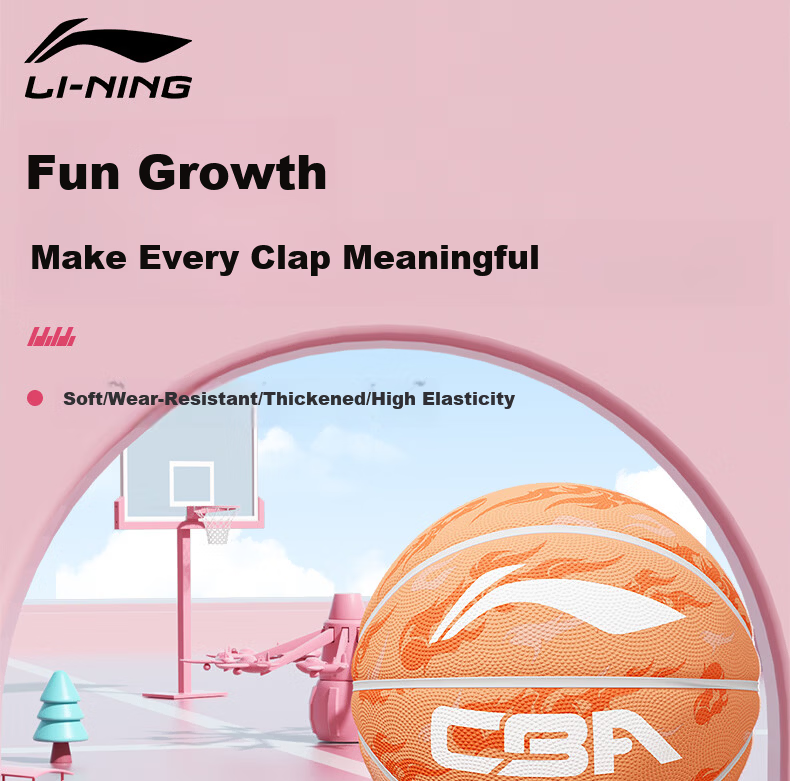 Li-Ning Basketball Kids 5# Ball for Ages 3-12 Indoor Outdoor Professional Size 5 Kindergarten Gift 1