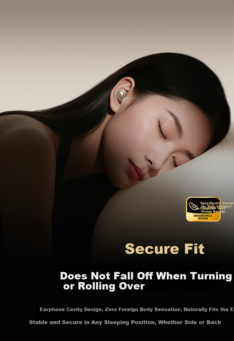 REMAX Sleep Bluetooth Earphones Ultra-thin Noise-isolating Earbuds Long Battery Life Compatible with Huawei Xiaomi Hidden ASMR Noise Reduction for Side Sleeping 8