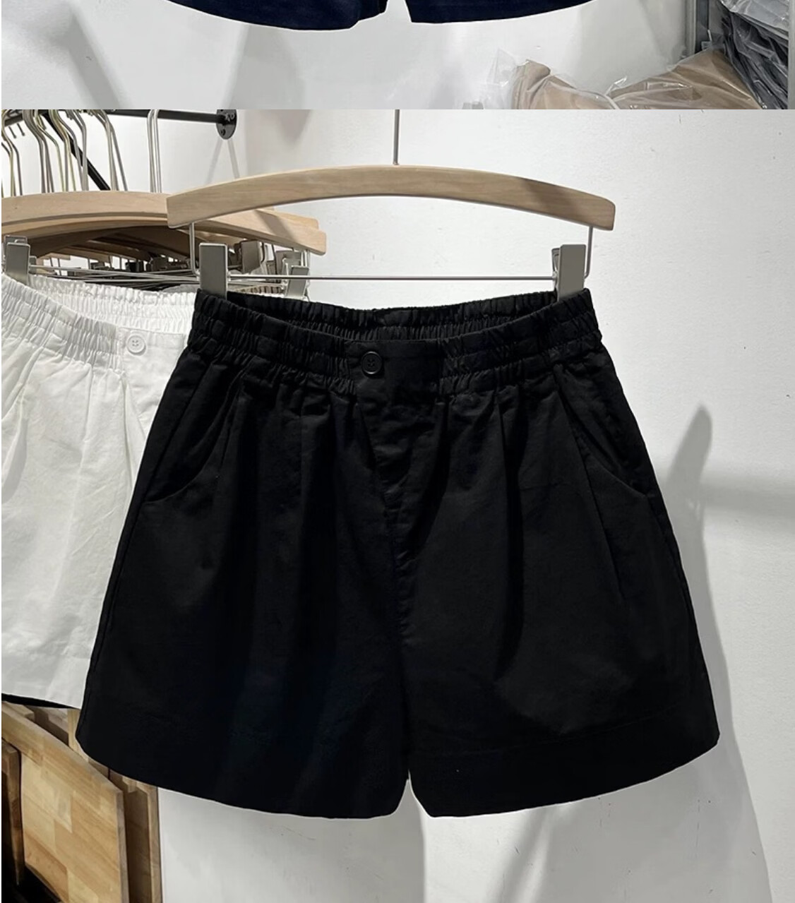 Langsha Women's Pure Cotton Summer Shorts 2026 New Loose Slimming Wide-Leg High-Waist A-Line Casual Versatile Hot Pants 20