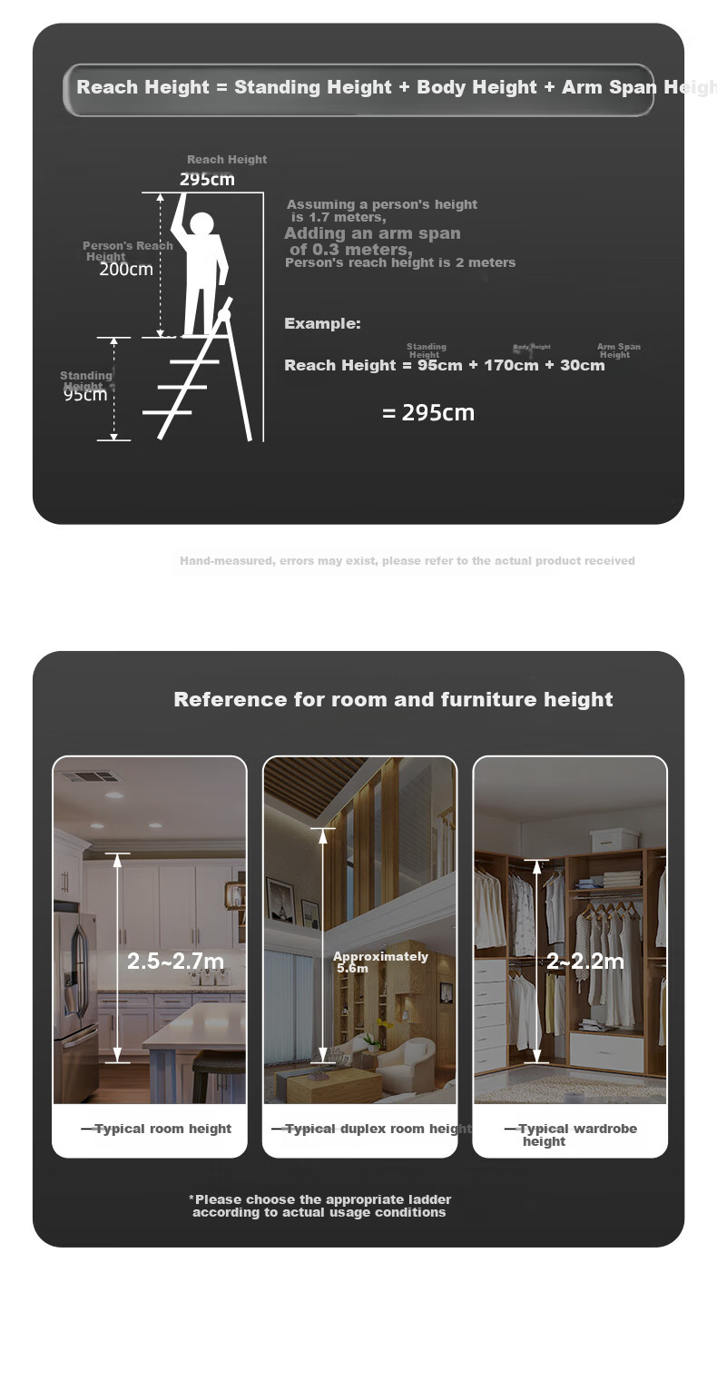 Wennai Household Aluminum Alloy Step Ladder, 5-Step Multi-Functional Indoor Folding Ladder, 1.6m CAL5-3 17