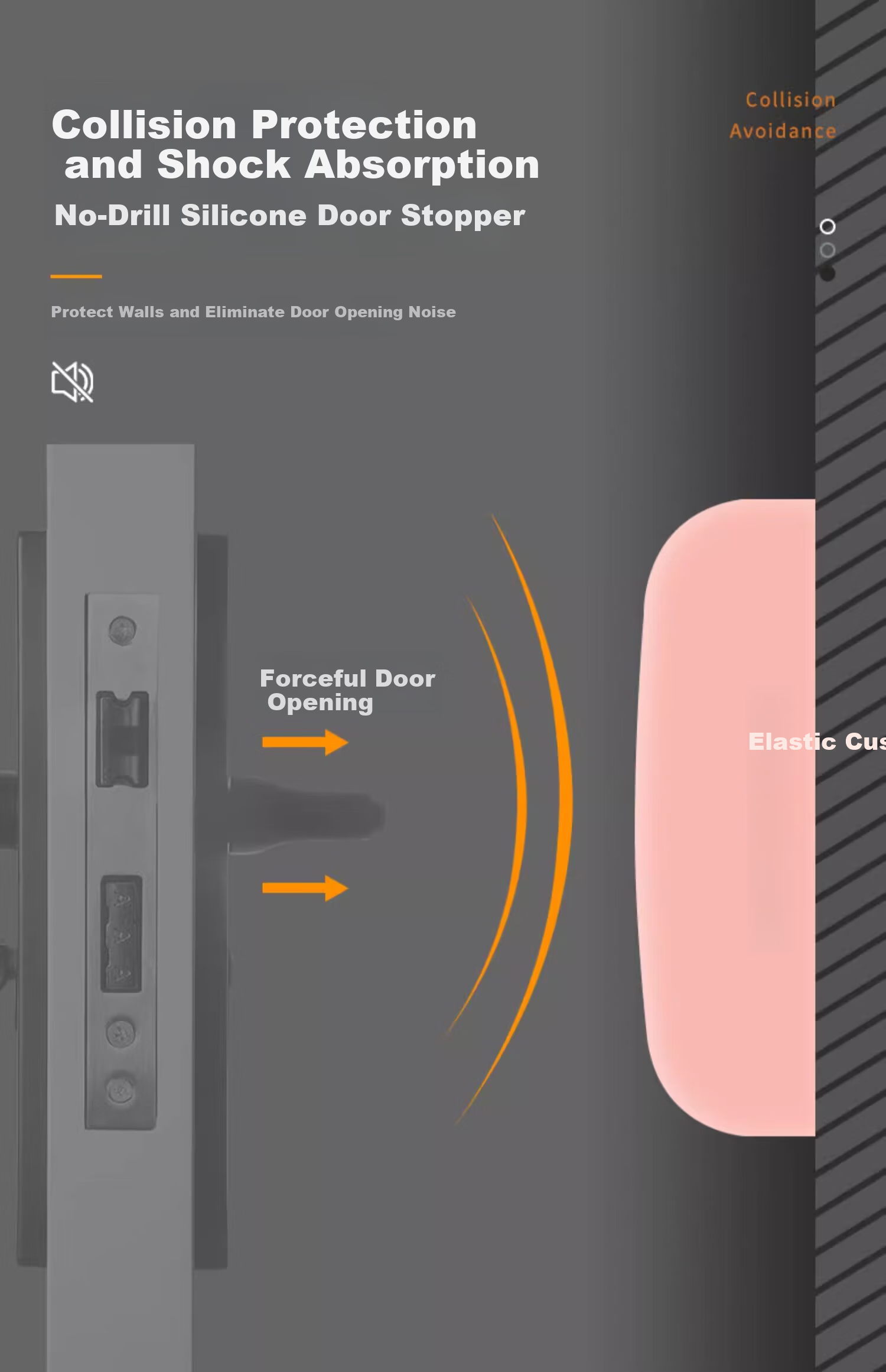 Xinuo Silicone Door Handle Bumper Thickened Silicone Refrigerator Anti-Collision Cushion Fu Character Door Collision Protector Pad 3