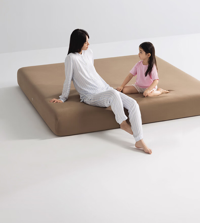 Meiduo Jia Parent-Child Fitted Sheet Matching Pillowcase Seamless Underwear-Grade Antibacterial Pillowcase 40x68cm 1 Piece Tranquil Brown 3
