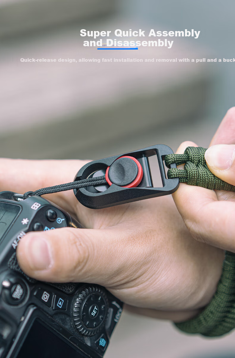 SUREWO Camera Quick Release Wrist Strap Compatible with Canon Sony Nikon Fuji DSLR Handwoven Vintage Anti-Lost Safety Wristband for Mirrorless Cameras 3
