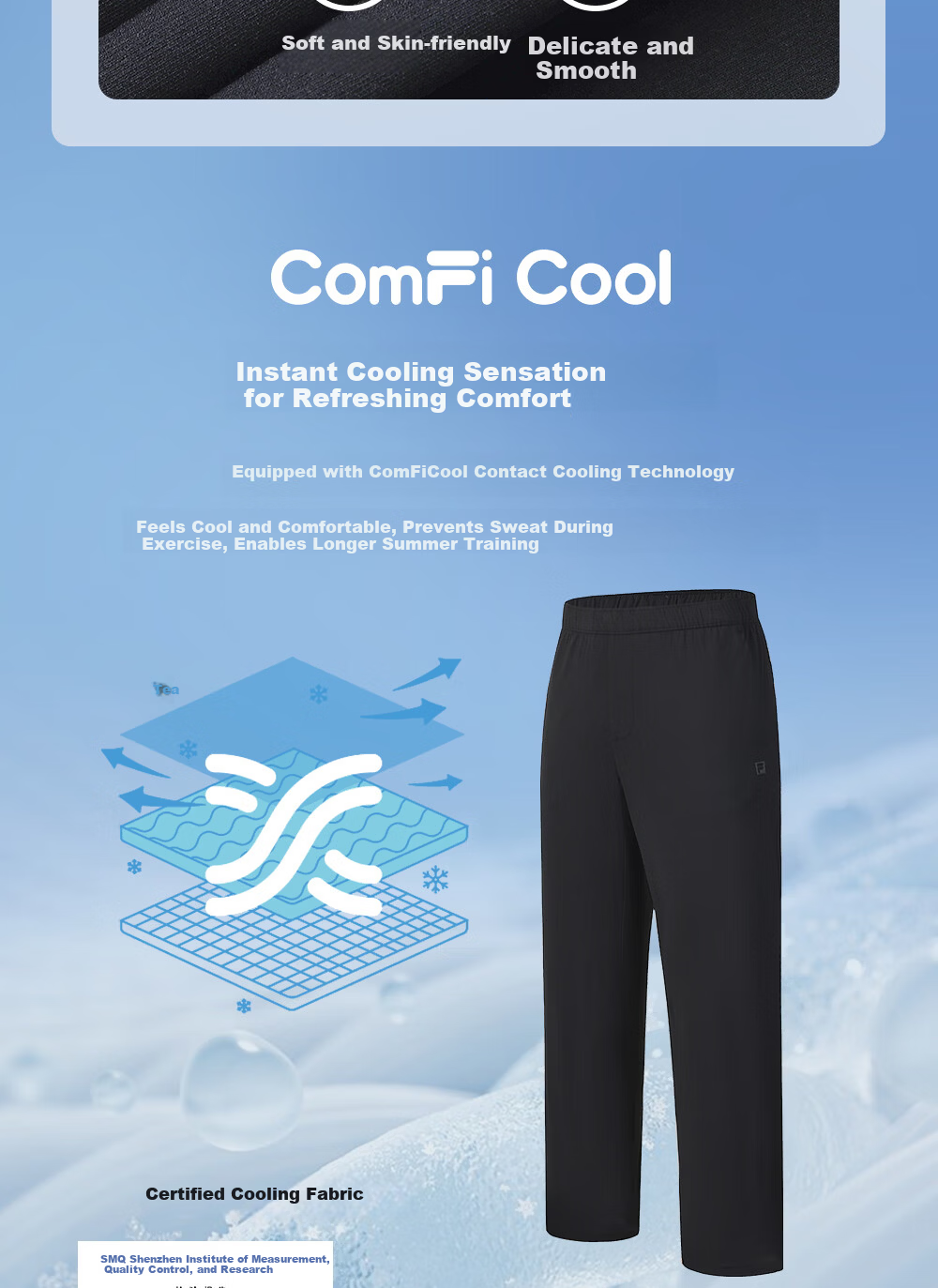 FILA Official Men's Knitted Long Pants 2026 Spring Summer Cooling Breathable Fitness Straight-Leg Sports Pants 3