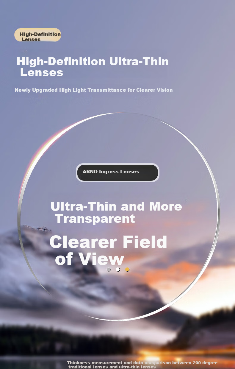 ARNO Focus On Your Eyes Men's Reading Glasses Imported Titanium Frame HD Blue Light Blocking Fashion Portable E207JG +1.50 Diopter 3