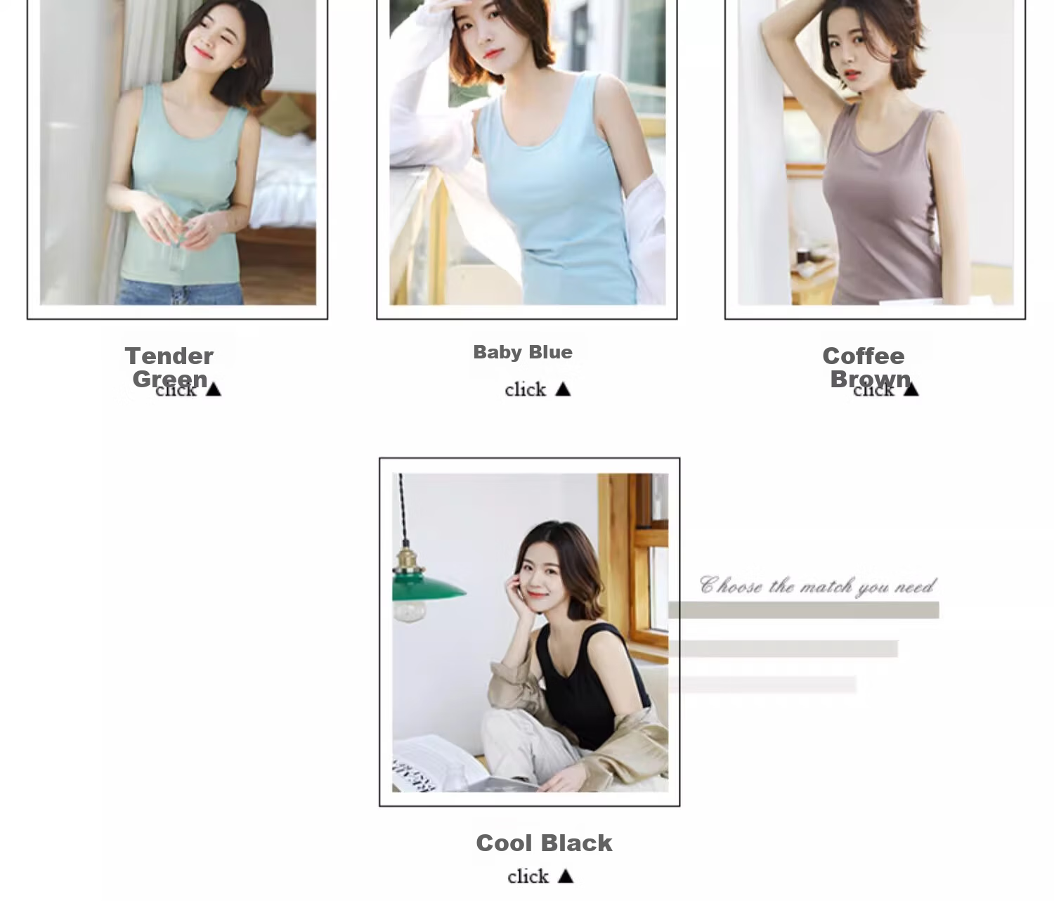 Hengyuanxiang Women's Knitted Cotton Vest Thin Summer Student Sports Outerwear Black Camisole 4