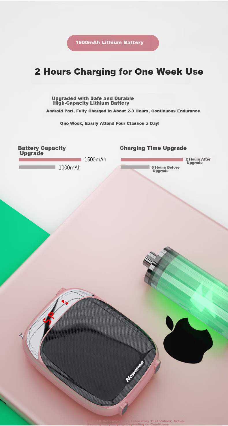 Newmine U-226 Pro Wireless Clip-on Microphone Teacher Amplifier Outdoor High-Power Tour Guide Bluetooth Speaker Long Battery Life Practical Gift 1