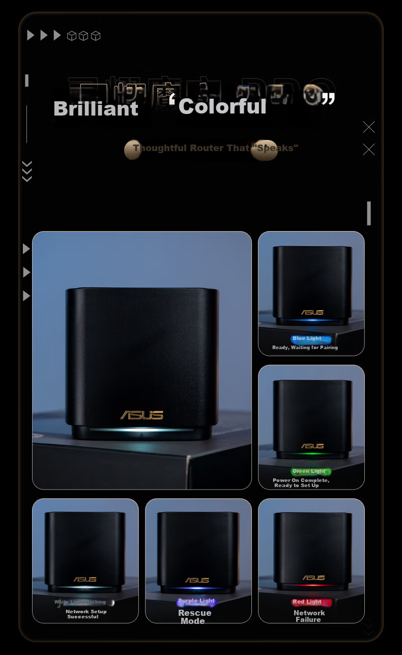 ASUS Lingyao AX7800M Distributed Router WiFi6 Tri-Band Gigabit Whole-Home Coverage AiMesh Router 5