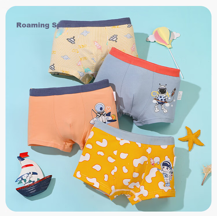 Hodo Boys' Cotton Breathable Antibacterial Boxer Briefs for Kids, 4-Pack 11