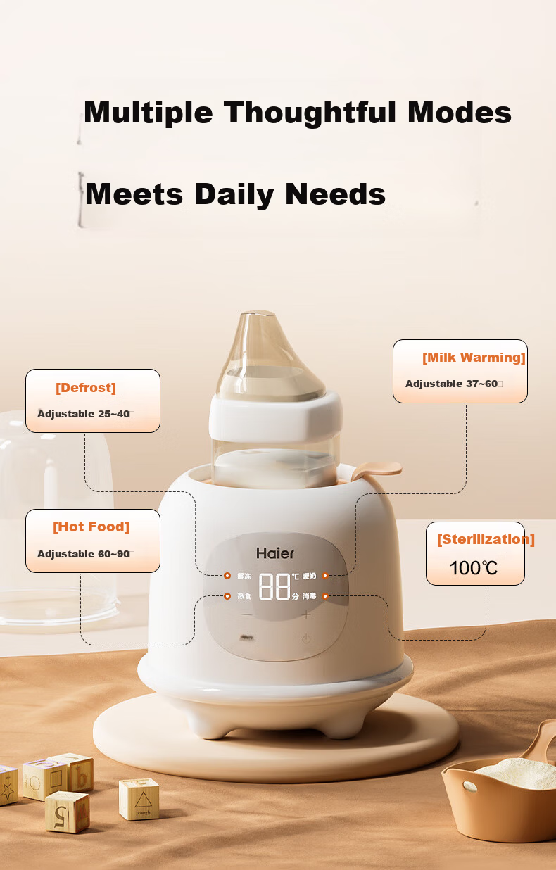 Haier Milk Shaker And Warmer, Two-In Automatic Constant Temperature Heating, Breast Milk Storage Bottle, Waterless Milk Warmer 7