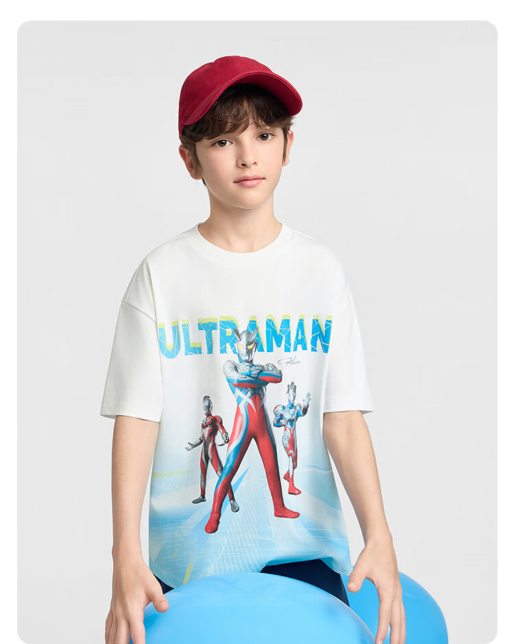 Balabala Boys Short Sleeve T-Shirt Kids 2026 Summer Collection [Ultraman IP Mall Edition] 15