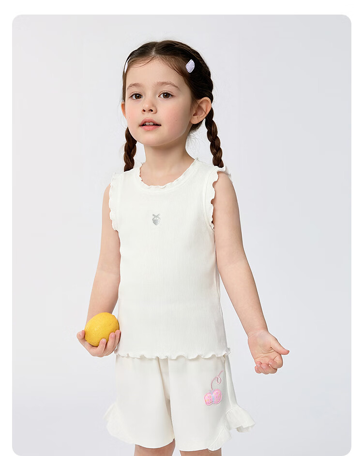 Balabala Girls' Summer Pants Children's Sleepwear Soft Skin-Friendly Antibacterial Comfortable Leggings 19