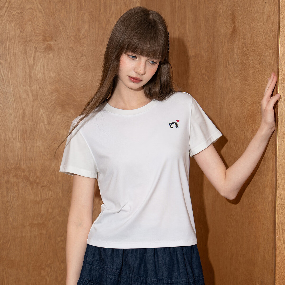 TonLion 2026 Summer New Women's Short Sleeve T-Shirt Casual White Shoulder Design Unique Style