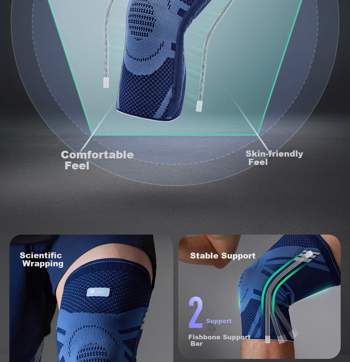 Keep Cushioned Comfortable Functional Knee Brace Meniscus Protection Running Badminton Basketball Breathable Synovitis Support 10