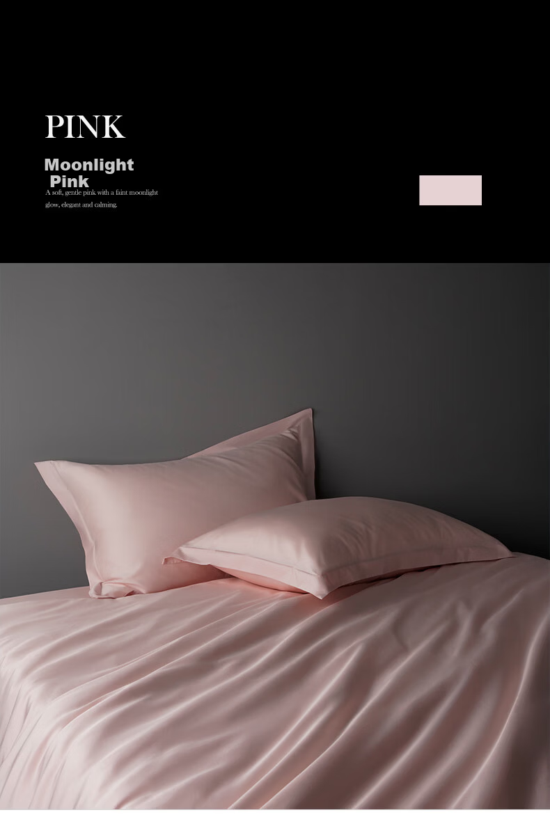 SIDANDA 60s Austrian Lenzing Tencel Four-Piece Fitted Sheet Set Silky Naked Sleep Night Shadow Gray 1.5m Bed Fitted Sheet Duvet Cover 200*230cm 11