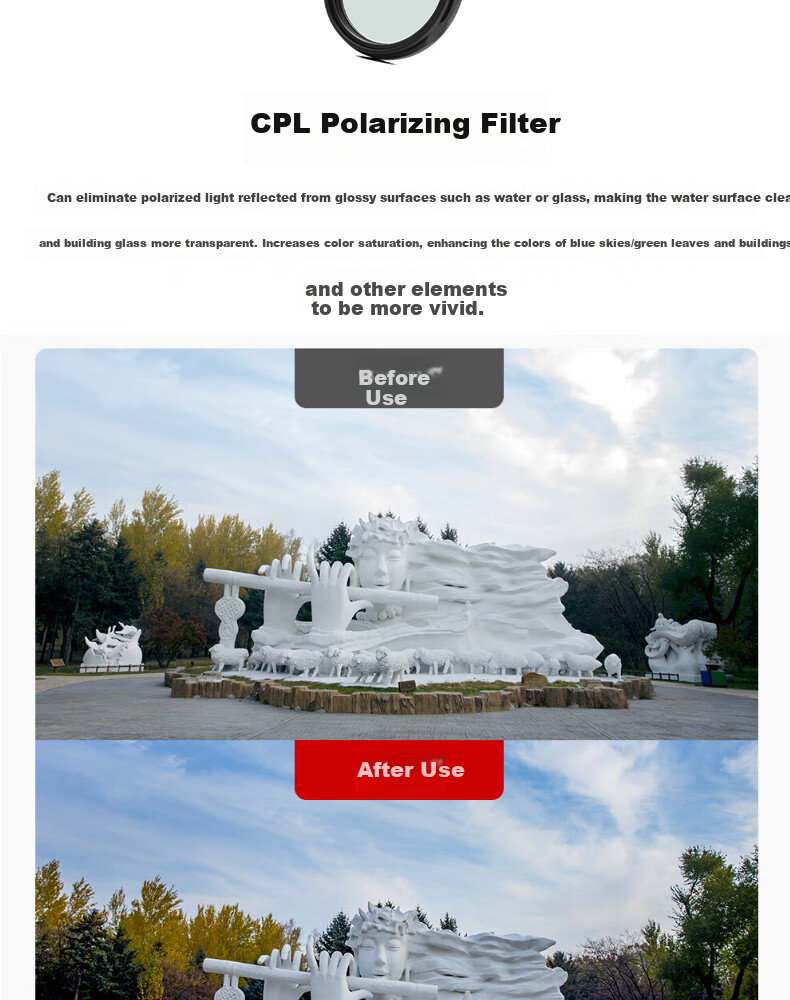 Kase Magnetic Polarizing Filter CPL Polarizer with Phone Clip Set for Landscape, River, Museum, Street Photography, Travel Photography Filter Kit 10