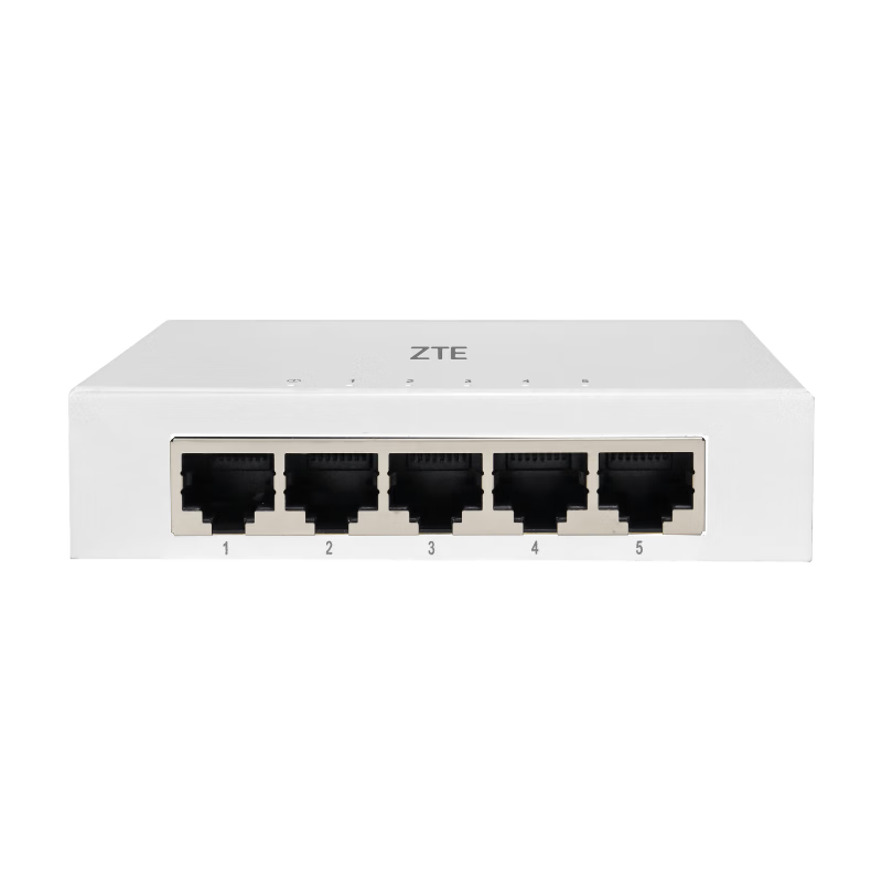 ZTE 5-Port Gigabit Ethernet Switch Enterprise-Level Network Switch Surveillance Network Splitter Metal Housing ZXSLC LGMA005