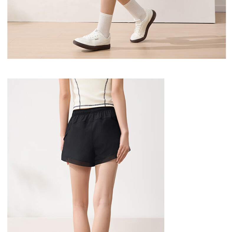 361° Women's Summer Sports Shorts Quick-Dry Sun Protection Running Ice Silk Anti-Exposure Five-Point Pants 662624702-3 12
