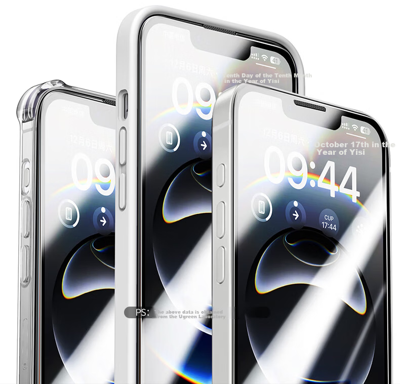 UGREEN Tempered Glass Screen Protector for iPhone 13/14/17e/16e, Full Coverage Crystal Clear Anti-Fingerprint Anti-Drop Film for iPhone 13/16e/13 Pro 7