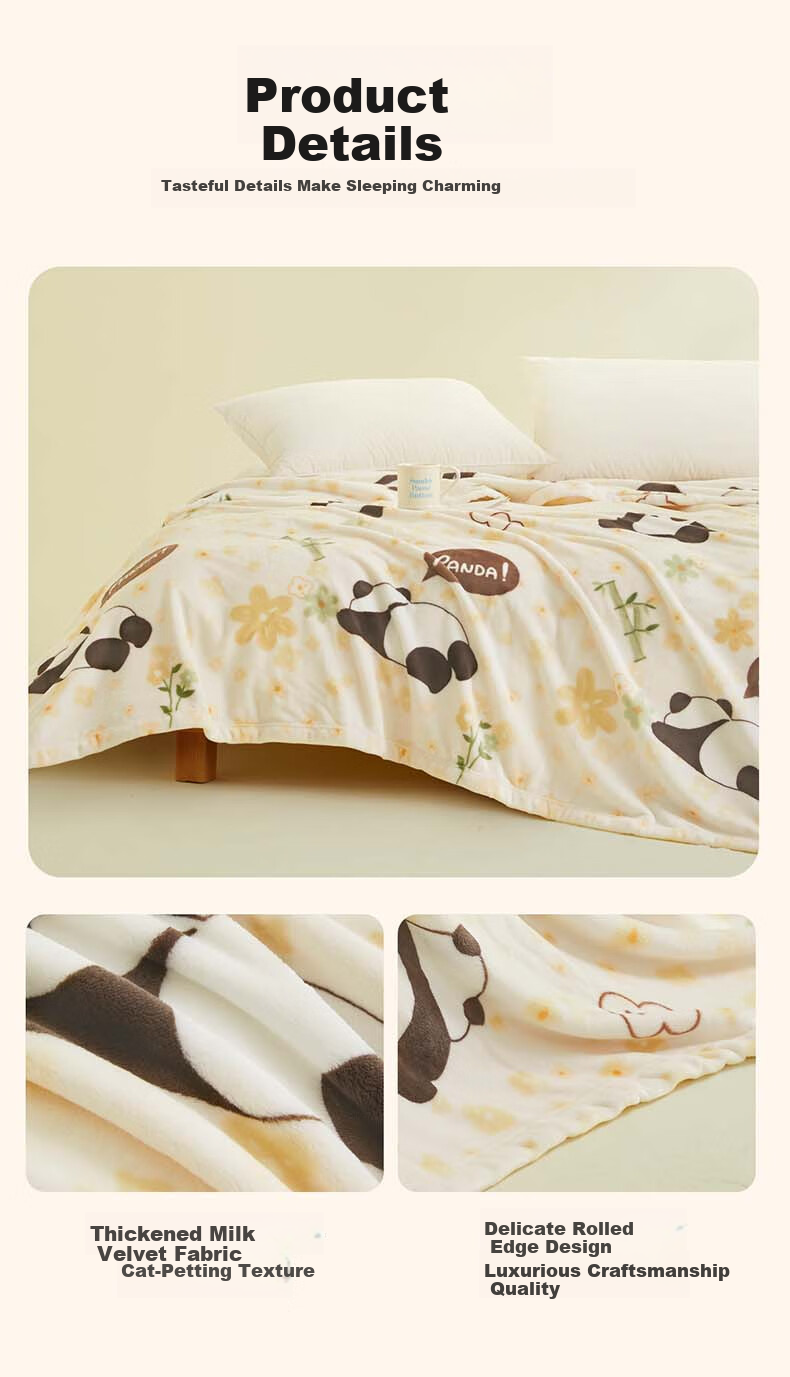 BEYOND Home Textile Flannel Coral Fleece Blanket Thin Throw Blanket Air Conditioning Blanket Small Bear (Yellow) 150*200cm 15