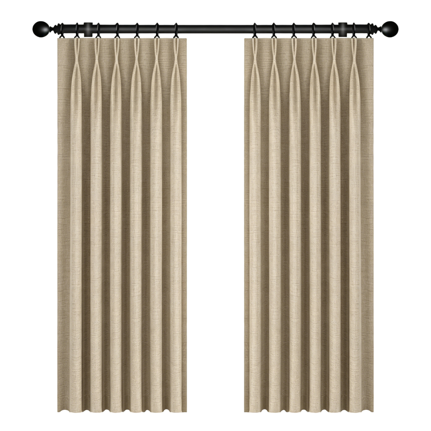 JD Jingzao Double-Sided Chenille Curtain Blackout Hook-On Bedroom Sunshade Heat Insulation Coconut Milk Jelly 2m Width x 2.5m Height 1 Piece