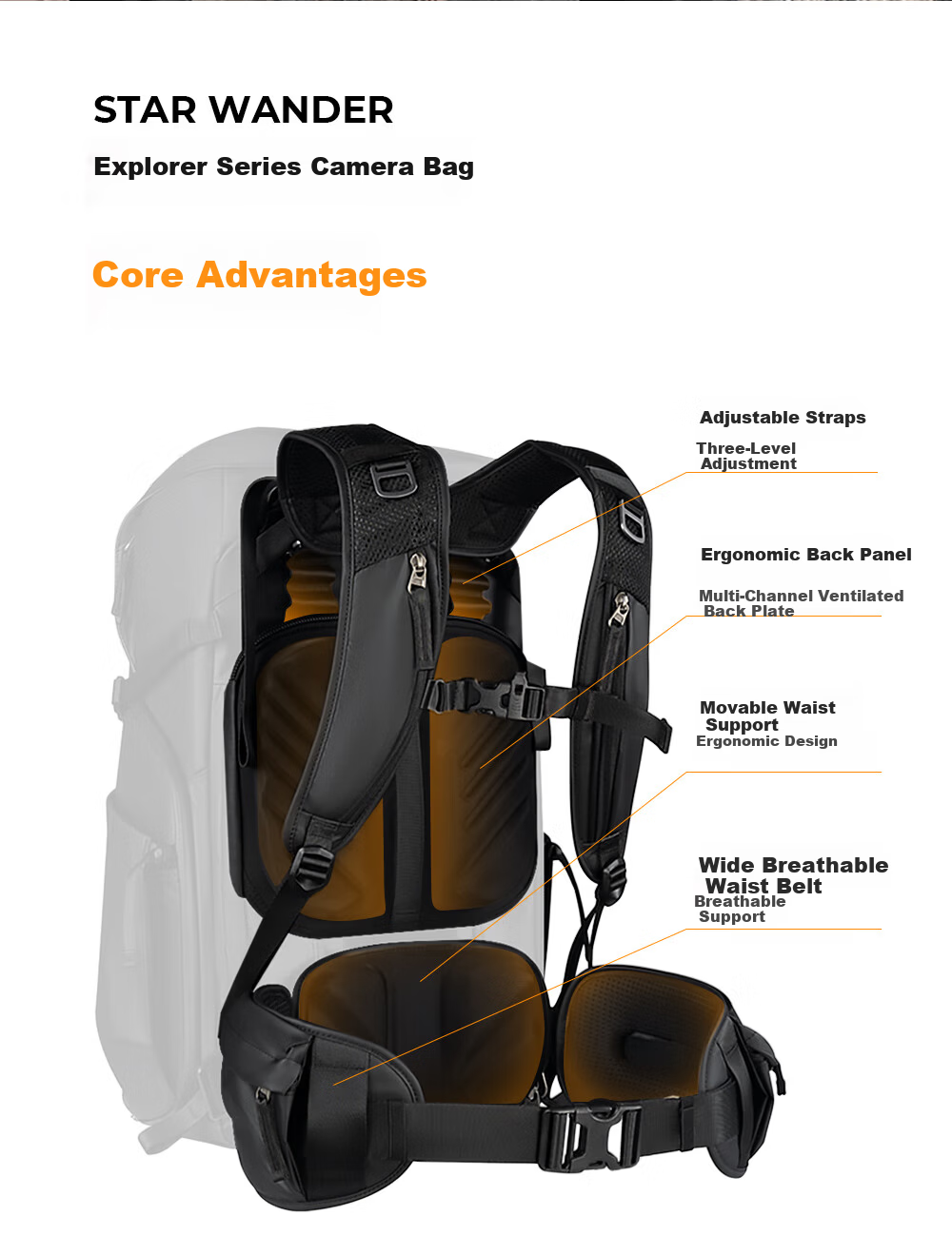 K&F CONCEPT Exploration Series Outdoor Hiking Photography Backpack Professional Carrying System Large Capacity 40L Travel Outdoor Hiking Multifunctional Camera Bag 1