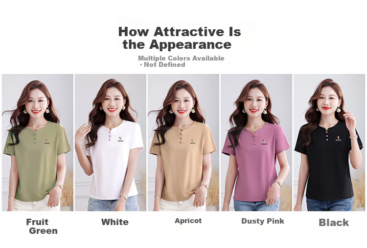 TUCANO Women's Pure Cotton Short Sleeve T-Shirt Summer New Round Neck Shoulder Sports Casual Slim Fit Top Dusty Pink 2XL 9