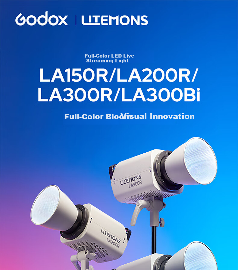 Godox LA300BI RGB LED Fill Light Live Streaming Light Photography Lighting Studio Continuous Light 1