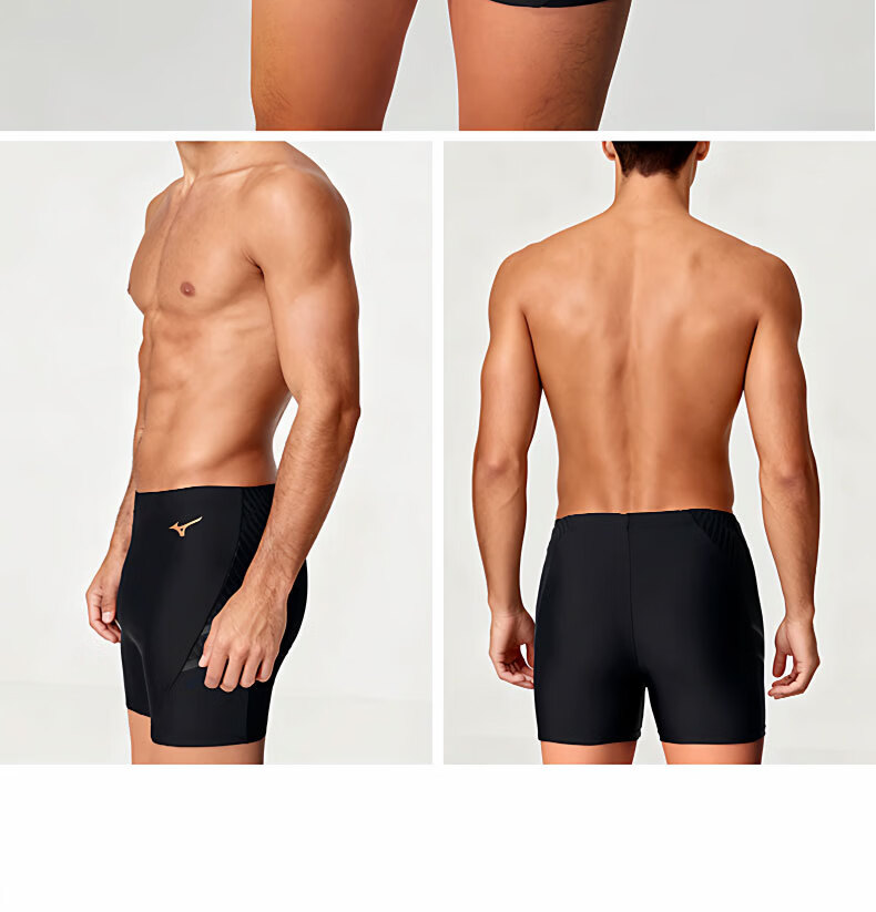 MIZUNO Men's Swim Trunks Square Leg Professional Quick-Dry Chlorine-Resistant Swimming Shorts Hot Spring Gear AD106 Panilan L 19