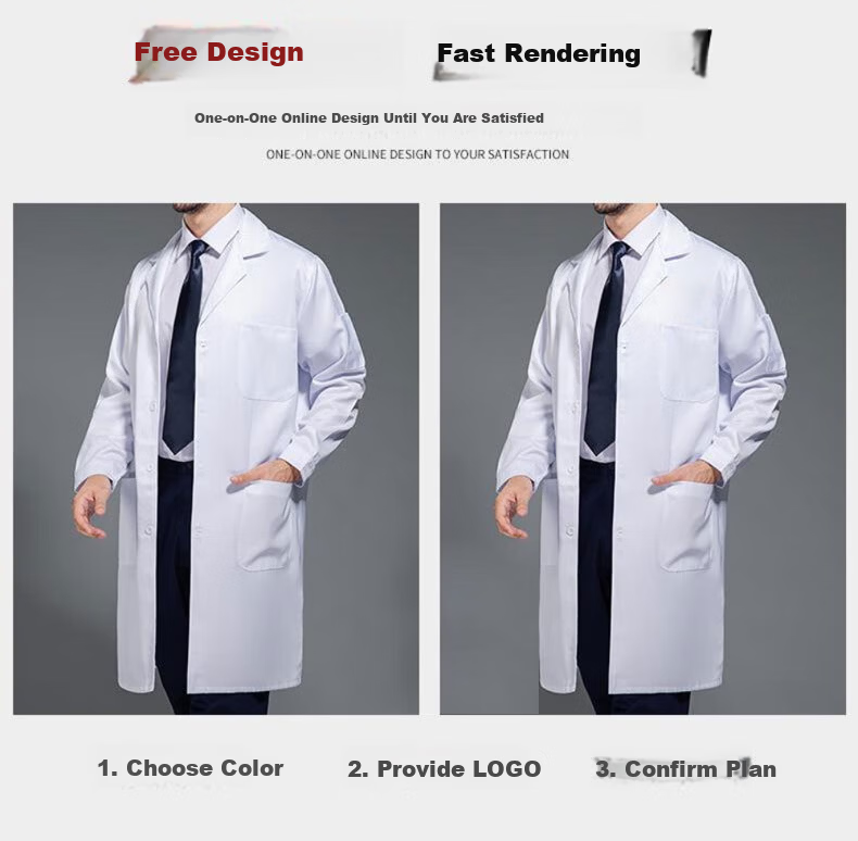 Laobaojia Work White Coat Dustproof and Stain-resistant Lab Coat Men's Short Sleeve M (160-165) 4