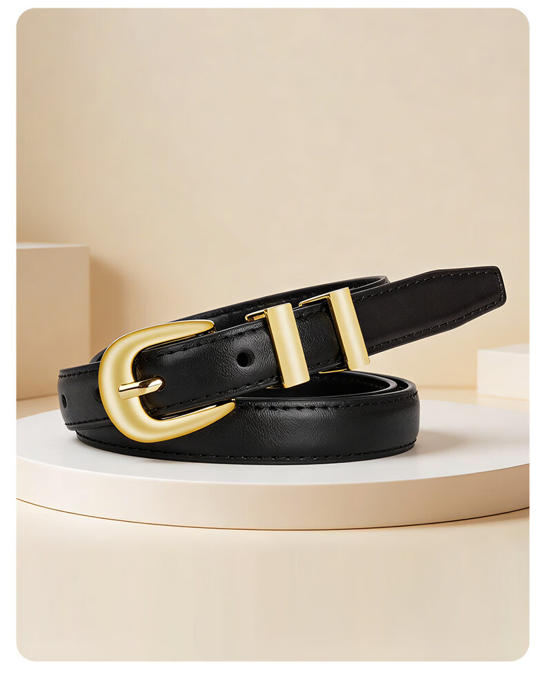 CARTELO Women's Genuine Leather Belt Cowhide Jeans Belt Korean Style Simple Versatile Pin Buckle Belt Birthday Gift for Girlfriend 3