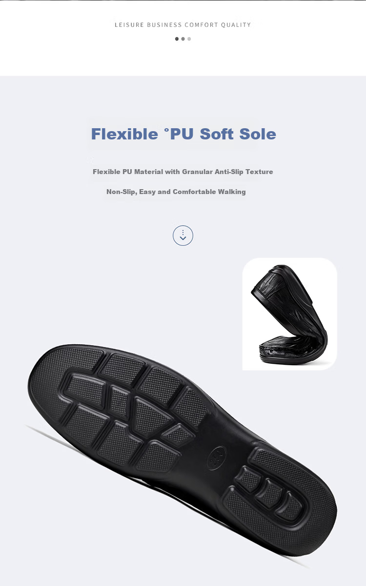 SPIDER KING Loafers Spring Autumn Men's Shoes Cowhide Comfortable Slip-On Moccasins Men's Business Leather Shoes Black 39 8
